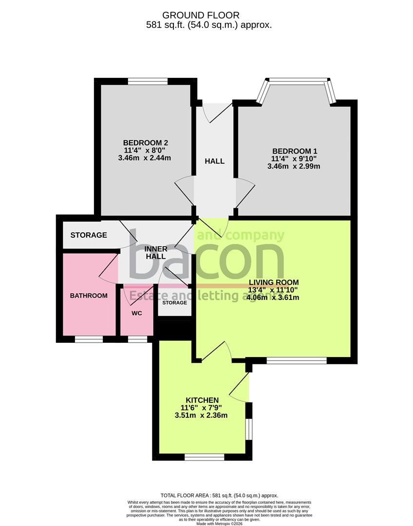 Floor Plan | Flat - Garden | South Farm Road, Broadwater, BN14 | For Sale